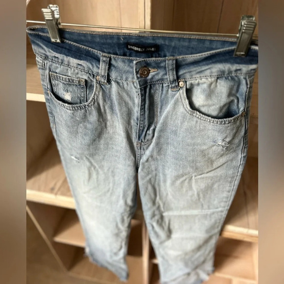 Sincerely Jules Straight Leg Slit Hem Jeans - Picture 5 of 12